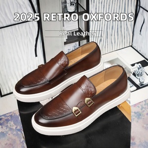 Chaussures habillées en PU pour hommes, style rétro, design italien, décontractées, type Oxford, respirantes, légères, avec semelle intérieure confortable pour l'été 2025 - Product Image 2