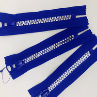 Hengda Usine Personnalisé FashionBag Accessoires Résine Fermeture Éclair 5 # Strass Queue Fermée Fermeture Éclair En Plastique