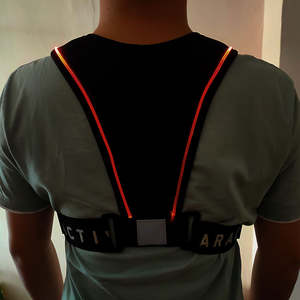 Rompi Lampu LED Keselamatan Anti Air Berbahan Neoprene, Dapat Diisi Ulang dengan USB, Reflektif untuk Jogging, Bersepeda, Berlari di Malam Hari, Dilengkapi Tempat Ponsel - Product Image 2