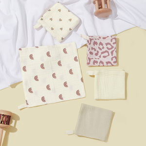 कपास मस्लिन बेबी फेस तौलिए कस्टम कार्टून डिजाइन बच्चों के घर का उपयोग तौलिए सुपर नरम बच्चों स्नान तौलिए - Product Image 3