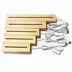 Bois <span class=keywords><strong>Rectangle</strong></span> Lumière Affichage En Bois LED Affichage <span class=keywords><strong>Base</strong></span> Gradateur Lumières Colorées Lampe Stand Couleur Chaude <span class=keywords><strong>Rectangle</strong></span> Led Lumière <span class=keywords><strong>Base</strong></span> - Product Image 3