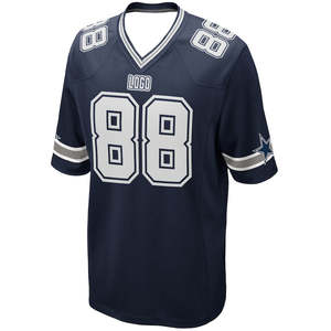 Maillot Cowboys cousu en maille, maillot de football américain à panneaux, vente en gros sur mesure - Product Image 2