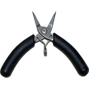 Pince à bec droit CATKING S67 de 4 pouces, bec pointu, acier au carbone, mâchoire dentelée, poignée TPR, mini OEM - Product Image 1