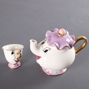 Service à café <span class=keywords><strong>La</strong></span> <span class=keywords><strong>Belle</strong></span> <span class=keywords><strong>et</strong></span> <span class=keywords><strong>la</strong></span> Bête en porcelaine, service à thé en céramique de dessin animé, Mme Potts <span class=keywords><strong>et</strong></span> Chip, luxe - Product Image 5