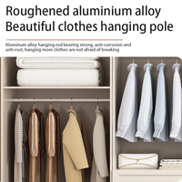 Armoire en acier métallique avec porte en verre transparent, rangement, placard, meubles de chambre à coucher, armoires