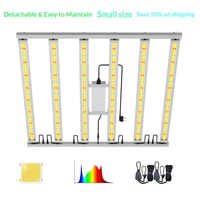 LUXINT 720W Panneau LED de culture à spectre complet, 6 barres, IP65, détachable, 4x4ft, pour culture commerciale en serre intérieure