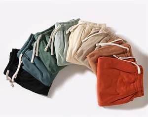 Streetwear Custom Design Distressed Loose Embroidered Polyester + Cotton Elastic Waist Mid Solid Casual <b>Shorts</b> <b>for</b> <b>Men</b> - Product Image 3