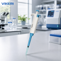 VIKERI OEM 100-1000ul Micropipette à volume réglable monocanal autoclavable avec composants ABS/PP/Silicone pour une précision accrue