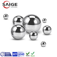 Boule creuse en acier inoxydable SAIGE, sphère creuse, boule en métal en acier inoxydable poli