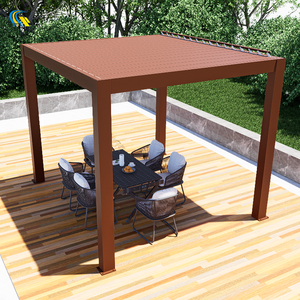 Pérgola Eléctrica Retráctil Impermeable y con Protección Solar <span class=keywords><strong>de</strong></span> Aluminio para Terraza, Jardín o Piscina Exterior - Product Image 2