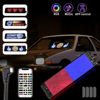 Panneau LED souple 64x16, contrôlé par application, panneau lumineux flexible pour la publicité dans les taxis, messages défilants programmables, produits EL