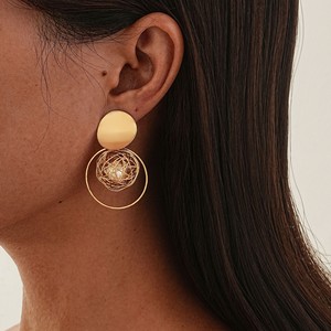 Pendientes de Moda con Diseño de Bola de Perla de Imitación, Chapados en Oro, de Aleación de Zinc, para Mujer, Joyería para Fiestas - Product Image 1