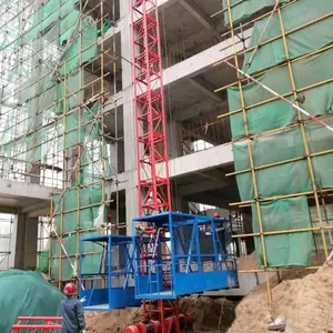 Construction Equipment Double Cage Material Elevator Lifting Height 60m Construction Lifter Concrete Material Lifting Elevator