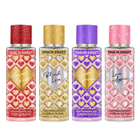 PINK in SWEET Heart Beat Blind Love 250ml Perfume Corporal con Diseño de Corazón Brillante, Spray Corporal de Alta Calidad para Mujer