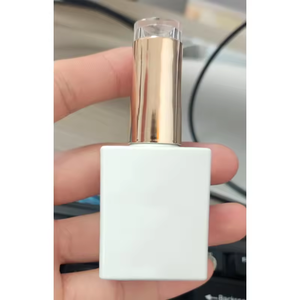 Flacon vide en verre pour vernis à ongles en gel avec logo personnalisé, 15 ml, grande capacité, pulvérisateur cosmétique électroplaqué - Product Image 3