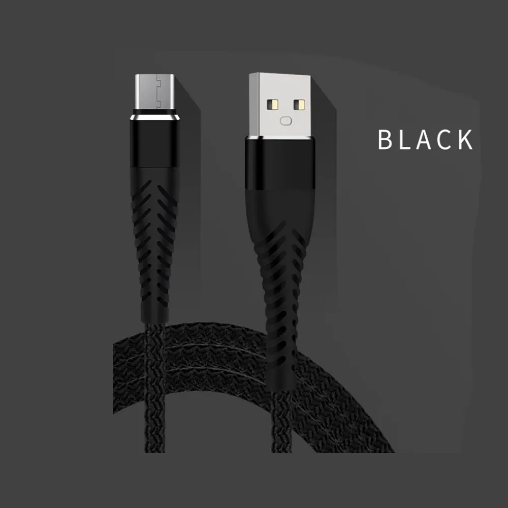 Braided Type C Data Cable 2A Mobile Phone Android Type-c Micro V8 Fast Charging Usb Data Cables with Packaging Box for Samsung