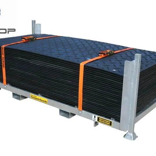 Tapis de sol de route en HDPE 3x4x8, protection temporaire, sur piste