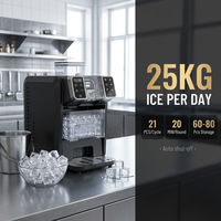 HONEYICE Machine à glaçons 2-en-1 et machine à granita pour cocktails, refroidissement par compresseur, sans BPA, certifiée CE/ETL, OEM/ODM disponible
