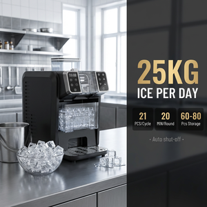 HONEYICE Máquina de Hielo y Granizados 2 en 1 para el Hogar, OEM ODM, Marca Privada, Compresor de 25KG, Hielo Cuadrado, CE ETL, Venta al por Mayor de Fábrica - Product Image 2