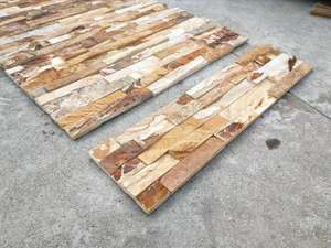 Amarelo da cultura da slate, pedra empilhada, painel da parede exterior - Product Image 4