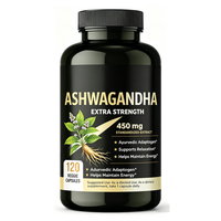 Complément Herbal Ashwagandha 600mg, 120 Capsules, Soutien Calmant du Stress pour Femmes et Hommes - Favorise l'Énergie Diurne