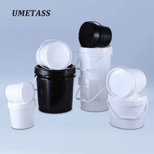 1 Liter Plastic Bucket Bucket Plastic Bucket Manufacture 1 To 2 Liter Food Grade 1.5 Gallon PP Rectangular Plastic Bucket With Handles Lips