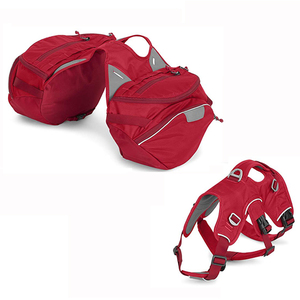 Contrôle facile de Chien De Voyage En Plein Air Randonnée Camping Sac de Selle Rouge Sac À Dos Harnais - Product Image 2