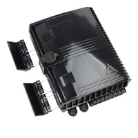 Boîtier de distribution de fibre optique CE 16 cœurs blanc extérieur IP65 FTTH FAT noir pour raccordement de fibres optiques