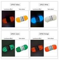 Rainbow Colors Luminous Knitting Yarn Glow in the Dark Crochet Yarn