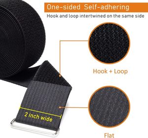 Morbido e resistente <span class=keywords><strong>2</strong></span> In 1 gancio anello cinturino di fissaggio con fibbia In plastica/metallo autobloccante per Bundle e articoli sicuri - Product Image 3