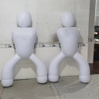 Mannequin de football gonflable en PVC personnalisé de 190 cm, en forme d'homme à 2 jambes, pour l'entraînement au football