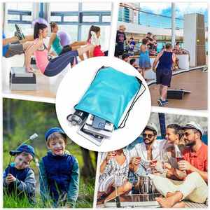 Fashion Unisex Waterproof <b>Drawstring</b> Backpack with Retractable Strap 20-38L Capacity-Portable Travel & Shopping Bag for Gifts - Product Image 5