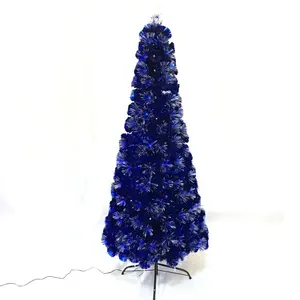 Oropel envuelta Artificial para árbol de Navidad, oropel de 7,5 pulgadas, preiluminado, azul