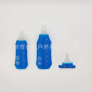 ขวดน้ำพับได้แบบพกพา TPU นุ่ม 500 มล. ปลอดสาร BPA สำหรับกิจกรรมกีฬากลางแจ้ง - Product Image 1