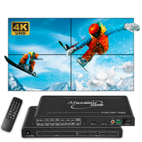 4K60 HDMI Video Duvar Kontrol Cihazı 1 Giriş 4 Çıkış 1x2 1x3 1x4 2x2 Birleştirme 180 Derece Dönüşlü LED Reklam Duvarı için