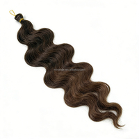 Extensions de cheveux synthétiques bouclés pour tressage, 100g, 24 pouces, effet Body Wave, doux et naturel, pour tissage, style Bohemian Curl