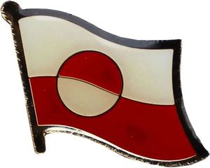 Insignia de la Bandera de Groenlandia con Proceso de Pintura al Horno y Estampado, Modelo Deportivo para Recuerdos Promocionales del Día Nacional - Product Image 1