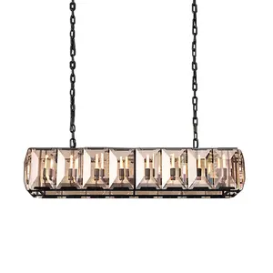 Offre Spéciale Industrielle Rétro Style Cristal Lustre Pays D'amérique Style Pendentif Lampe Pour Salle À Manger Et la maison