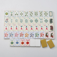 Jeu de Mahjong américain mini format Ginger avec 32 tuiles en acrylique, tuiles étrangères portables, Mahjong juif occidental