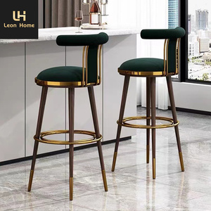 <span class=keywords><strong>Leon</strong></span> Home-taburetes de microfibra de cuero para Villa, modernos, estilo nórdico, con patas de acero inoxidable, <span class=keywords><strong>2022</strong></span> - Product Image 1