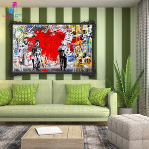 L'amore UNIART è la risposta Poster di arte su tela e stampa di immagini artistiche da parete Poster di arredamento moderno Banksy Graffiti Art - Product Image 5