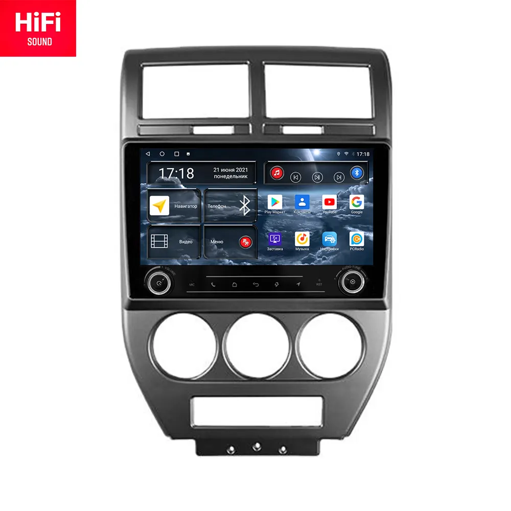 Redpower DVD mobil HI-Fi untuk Jeep Compass 1 2006 - 2010 Radio DSP player Android 10.0 DSP CarPlay Android Auto Audio Video 2