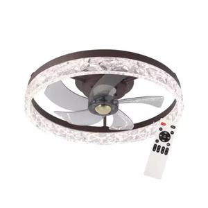 Modern DC Motor 220V LED Ceiling Fan with 5 Blades 6-Speed Remote Control Low Noise LED Lighting <b>for</b> Bedroom - Product Image 1