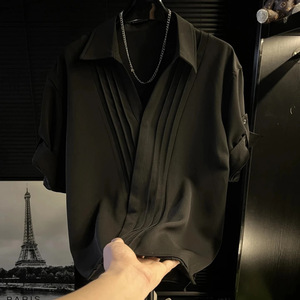 Camicia a Maniche Corte da <span class=keywords><strong>Uomo</strong></span> Versatile e Casual Estiva, Tendenza Moda, Consegna Rapida - Product Image 2