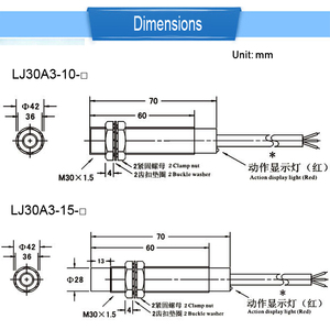 Sensor de Proximidad LJ30A3-10-Z/AY LJ30A3-10-Z/CY LJ30A3-10-Z/EX 12V 24V 36V - Product Image 6