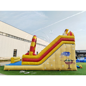 Playground Park Big Bouncer Inflatable Jumping Castle Combo 8-meter Long Cartoon Inflatable Wet and Dry Slide for Kids - Product Image 3