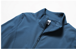 Vente chaude Zip à manches longues veste de sport pull pour femmes Slim Yoga dames Gym Yoga hauts porter - Product Image 4