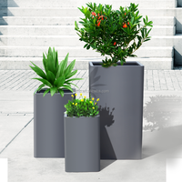 Produit en métal personnalisé en acier inoxydable grand pot de plantes feuille de pot de fleur d'extérieur patiné de jardin