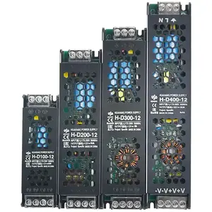 Professional Supplier Unit 110V 220V Slim AC DC Constant Voltage 60W 100W 200W Smps 12V 24V Led Strip Switching Power Supply