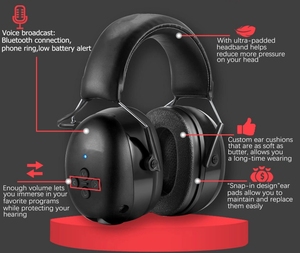 <span class=keywords><strong>Bluetooth</strong></span> 5.4 tai bảo vệ tai <span class=keywords><strong>bluetooth</strong></span> tai bảo vệ tiếng ồn hủy bỏ làm việc tai nghe Bảo vệ tai earmuffs - Product Image 3